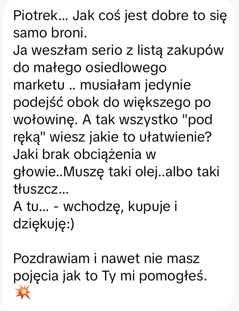Opinia: lista zakupów to ogromne ułatwienie, zero obciążenia w głowie