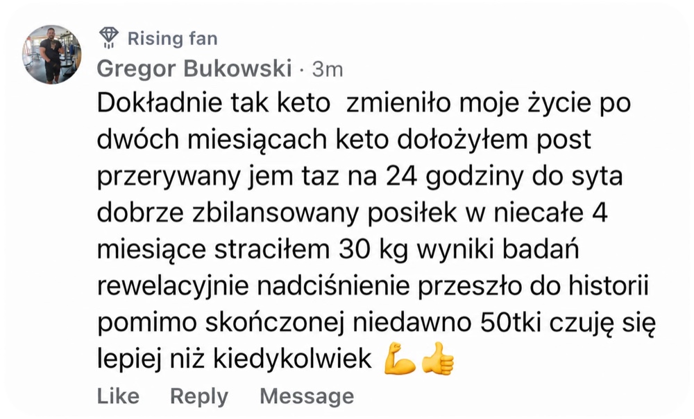 Opinia: Gregor Bukowski — 30 kg mniej w 4 miesiące